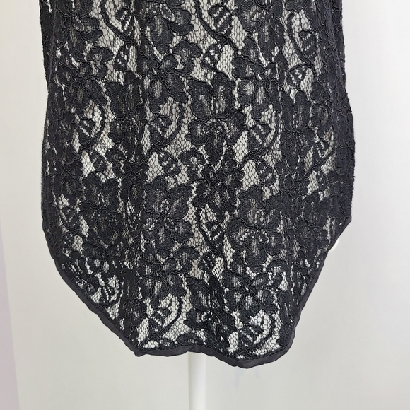 Wilfred Black Sheer Lace Silk-Trim Tank Top Women’s XS Elegant Minimalist - Picture 5 of 6